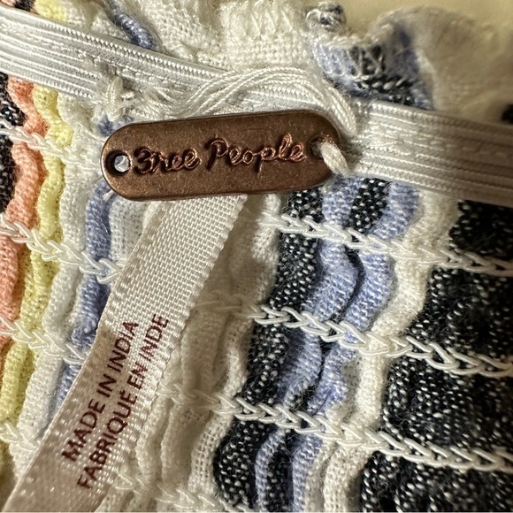 Free People Lilah Pleated Tube Dress in Multi Stripe. Size XS - Picture 4 of 6